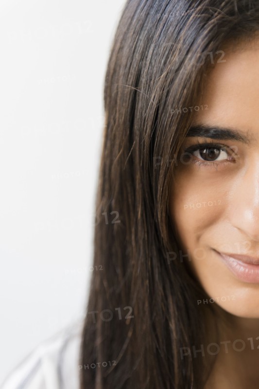 Indian woman looking at camera