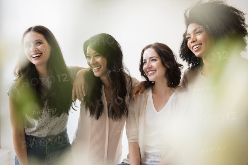 Portrait of laughing women
