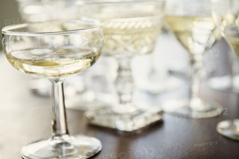 Champagne in coupes