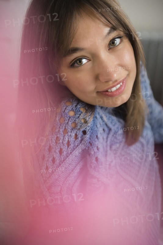 Portrait of smiling Mixed Race woman