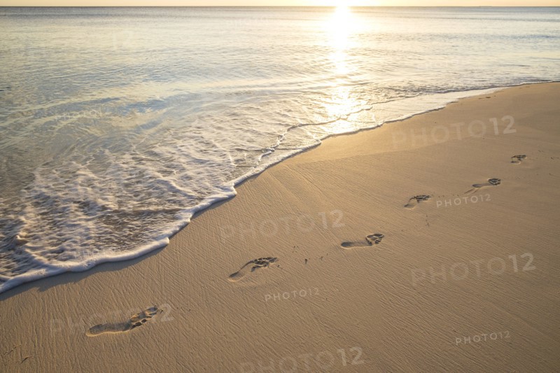 Footprints on beach