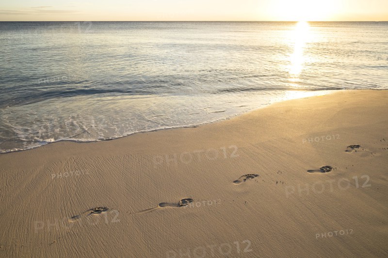 Footprints on beach