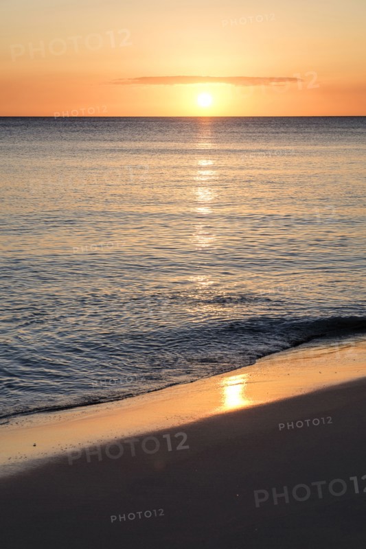 Sunset on ocean beach