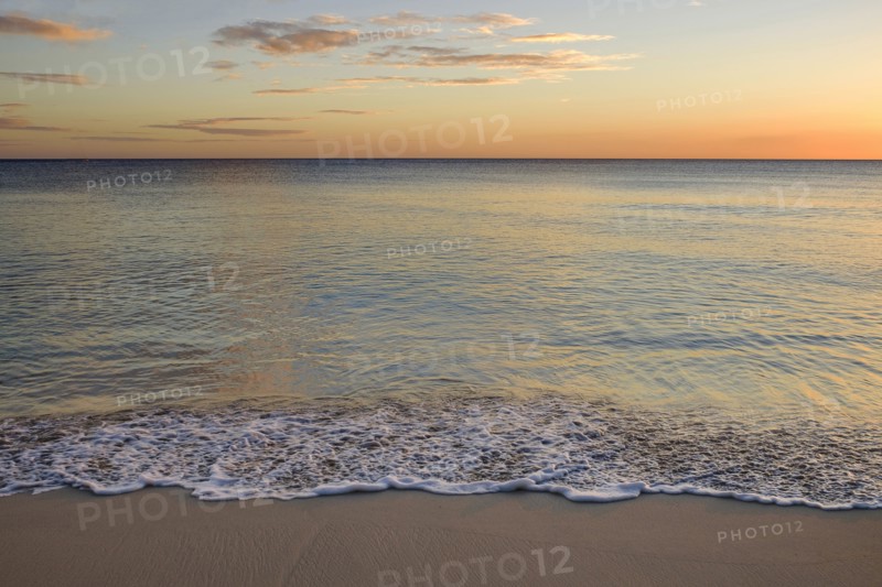 Sunset on ocean beach