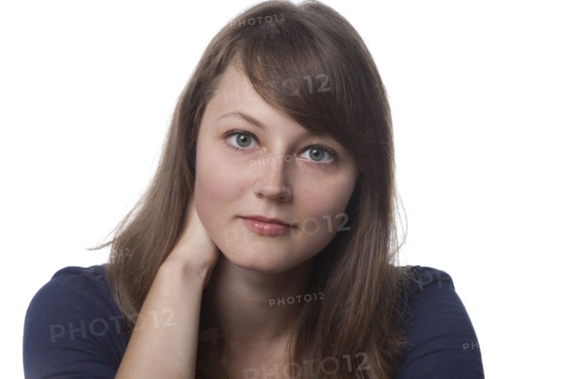Serious Caucasian woman