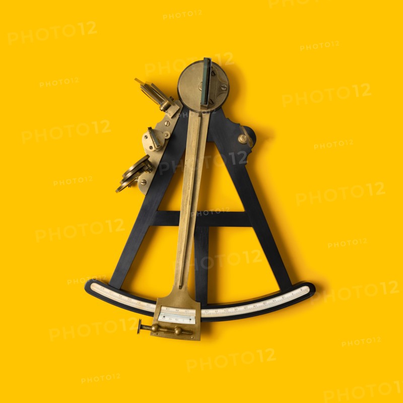 Studio shot of navigational octant