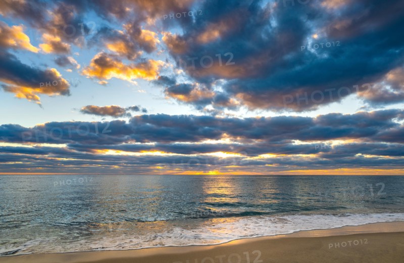 Beach and ocean at sunrise