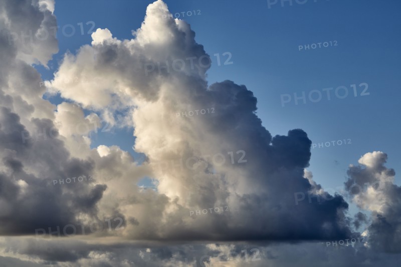 Cumulonimbus clouds in sky at sunset