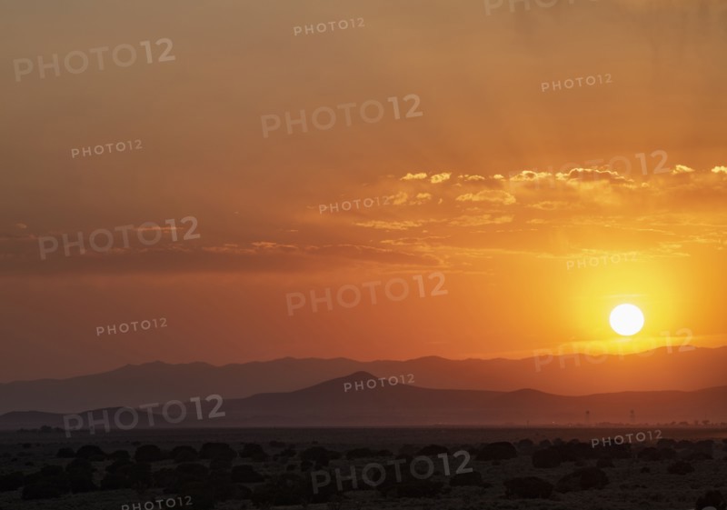 Sun setting over High Desert