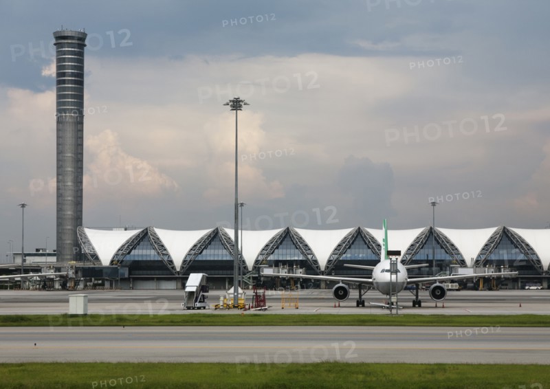 Plane on airport tarmac
