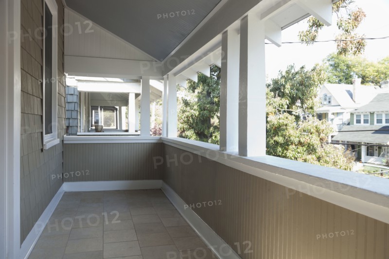 Outdoor terrace of suburban home