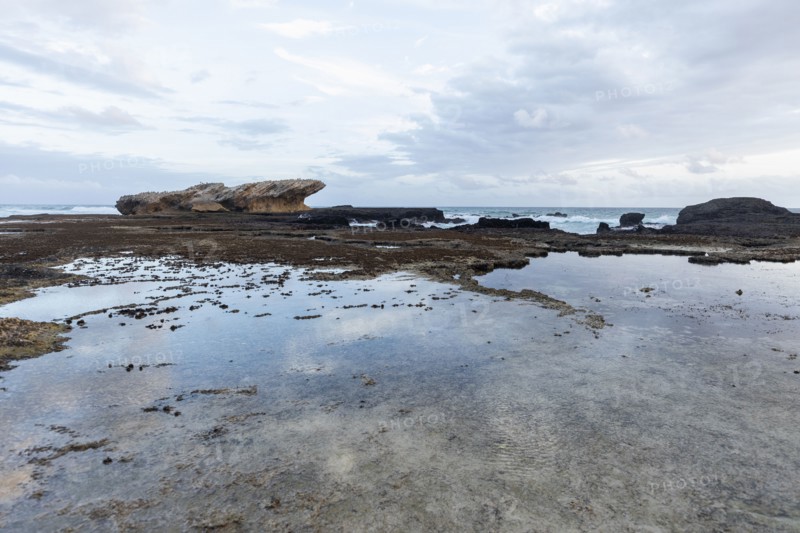 Rock formations and tidal pools