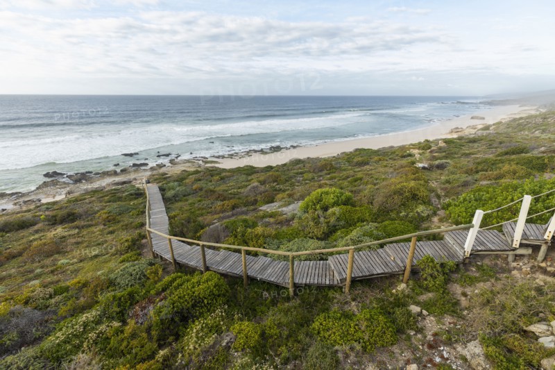 Wooden bridge to beach
