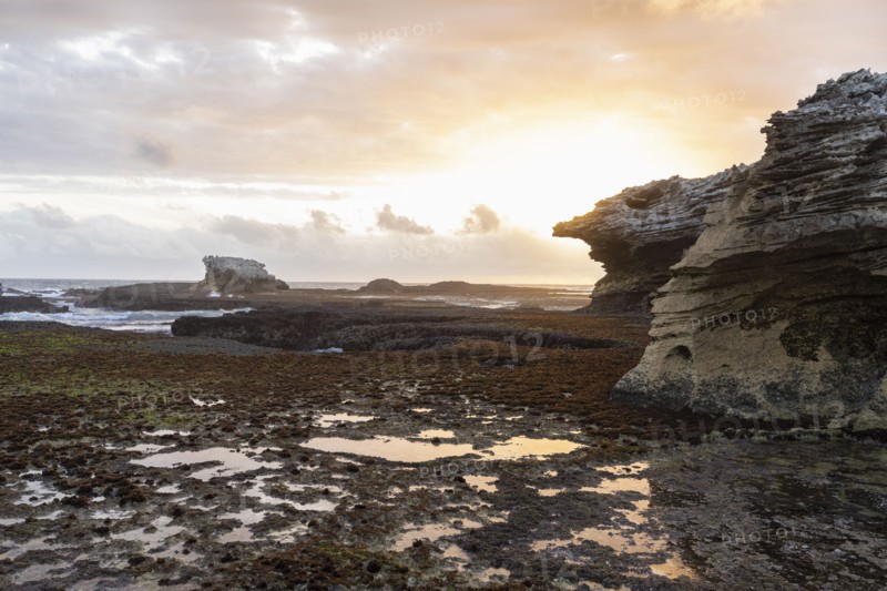 Rock formations and tidal pools