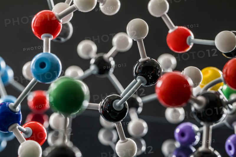 Molecular model against black background