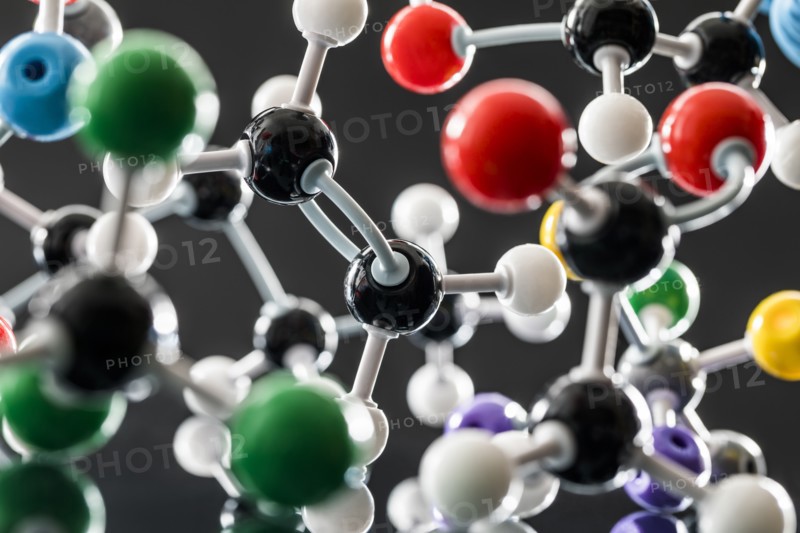 Molecular model against black background
