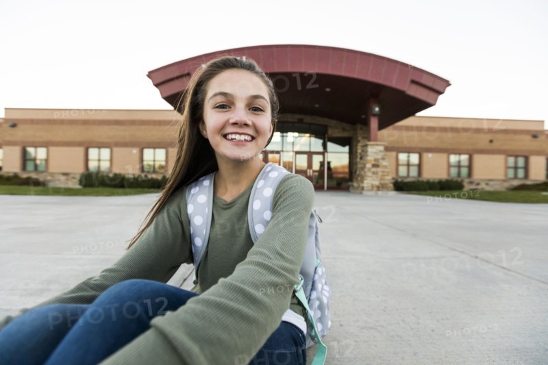 Utah, Lehi, Portrait of smiling girl