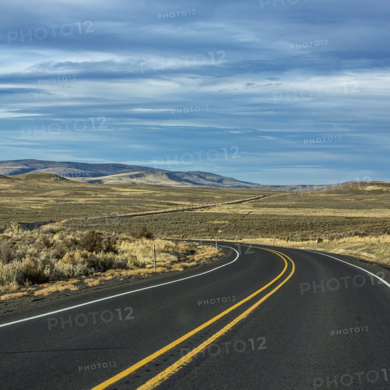 Empty highway in desert