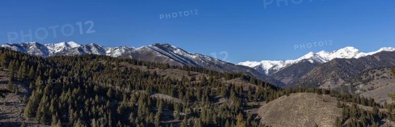Panoramic view of snowcapped mountains