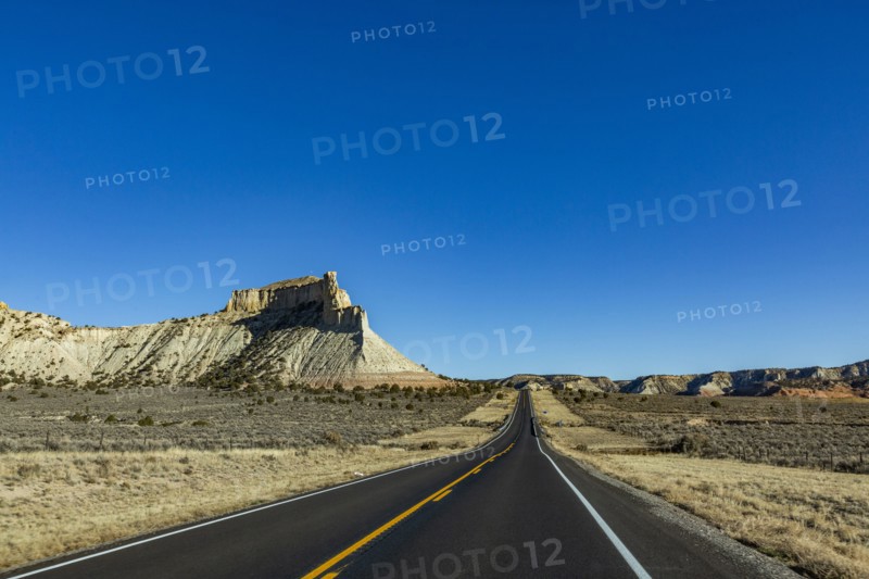 Empty highway in desert