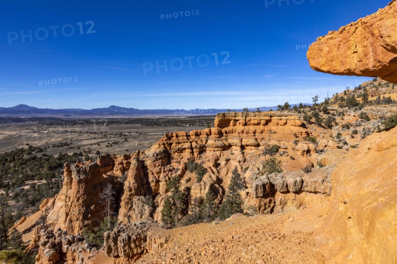 Hoodoo rock formations in canyon