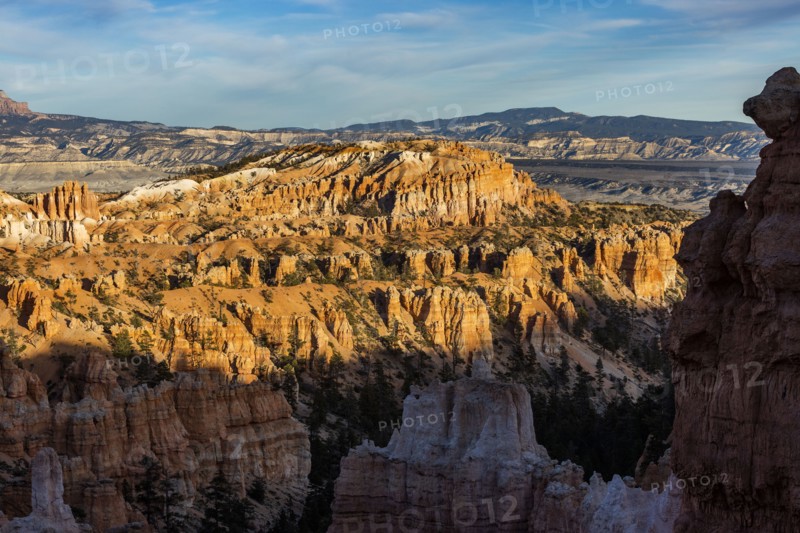 Hoodoo rock formations in canyon