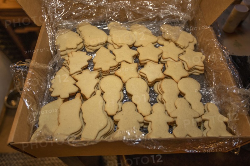 Christmas cookies in box