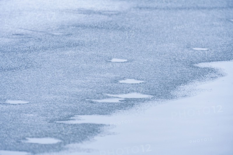 View of frozen river
