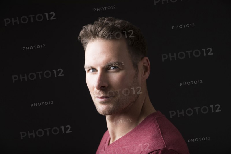 Studio portrait of serious man