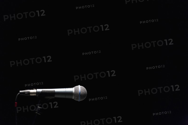 Studio shot of stage microphone
