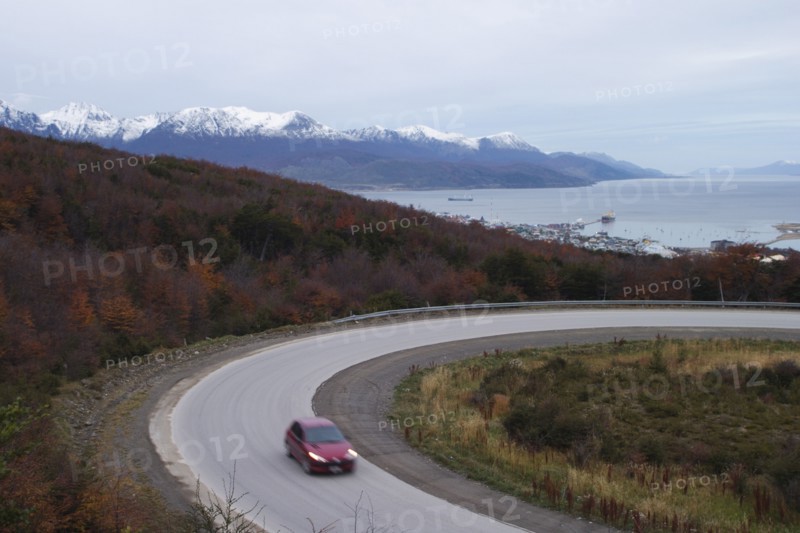 Car on winding road