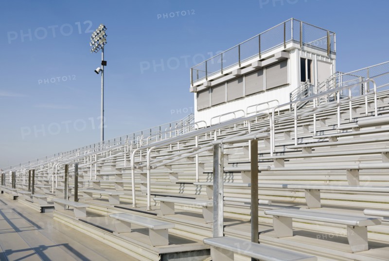 Bleachers at high school sports field