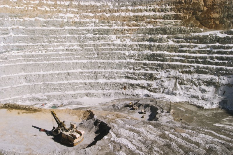 View of stone quarry