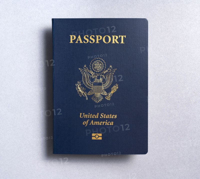 Studio shot of US passport