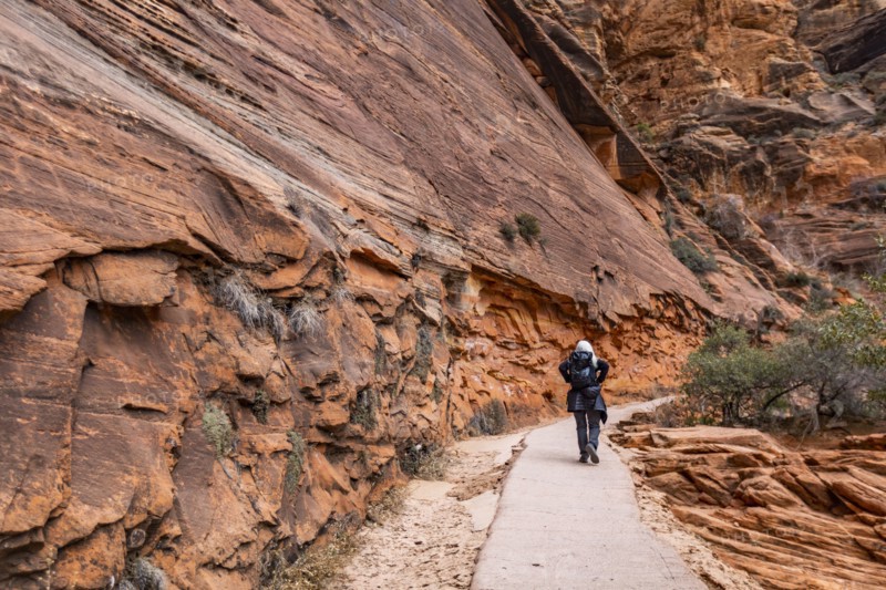 Senior female hiker