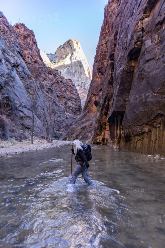 Senior female hiker