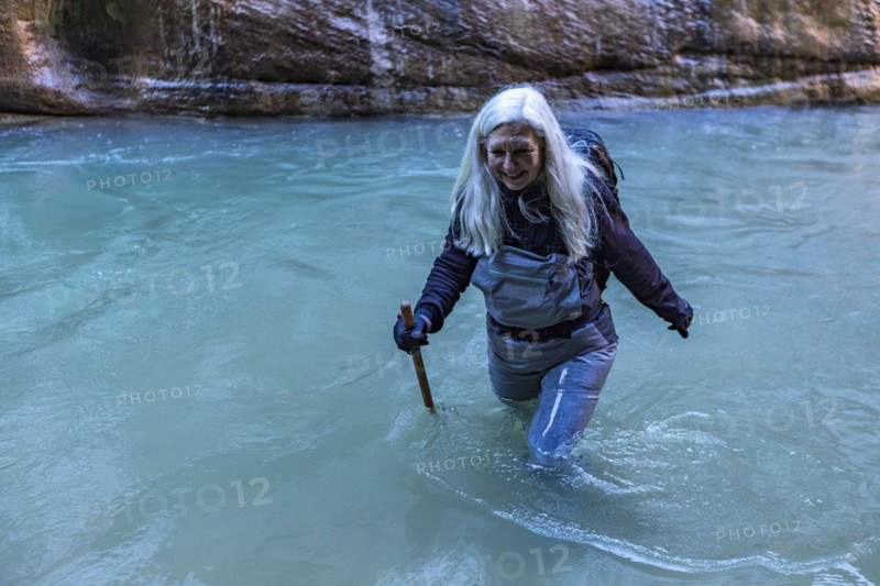 Senior female hiker