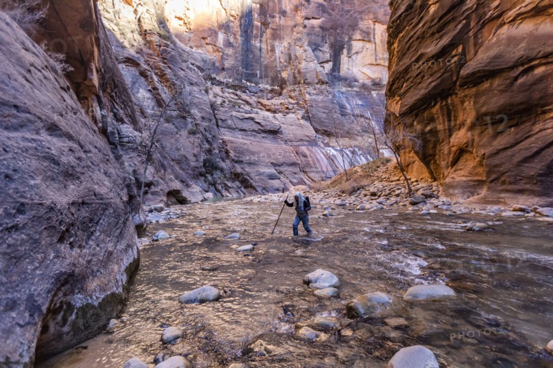 Senior female hiker