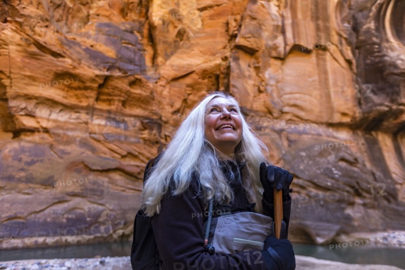 Senior female hiker