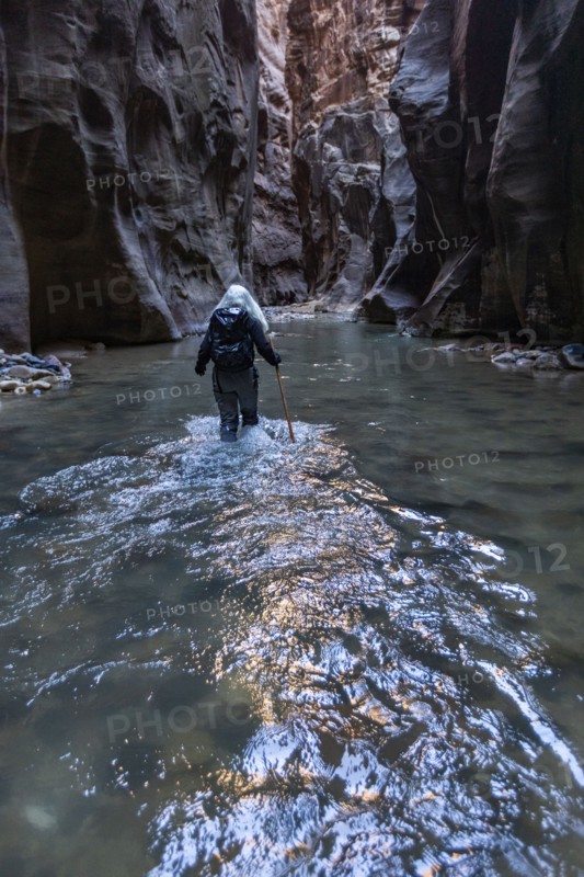 Senior female hiker