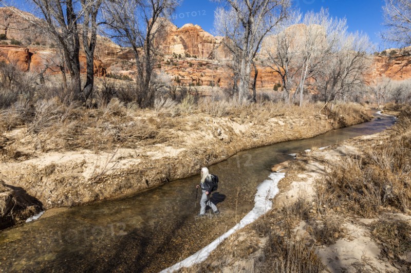 Senior female hiker