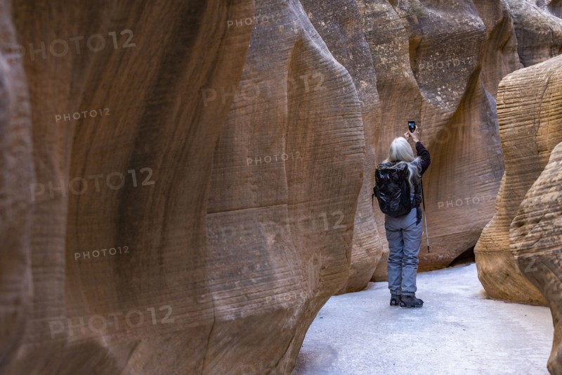 Senior female hiker