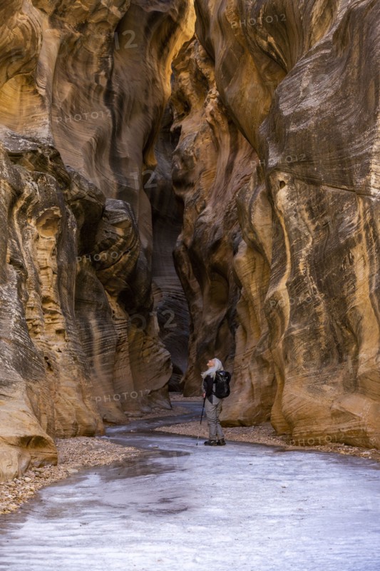 Senior female hiker