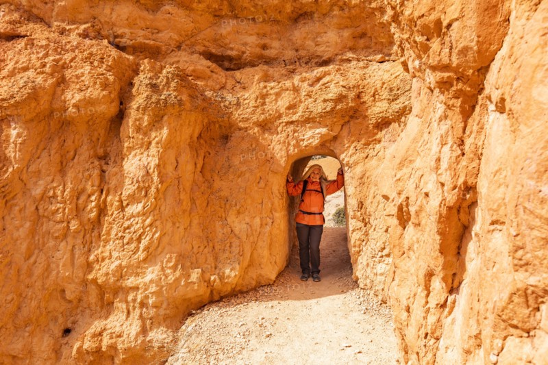 Senior female hiker