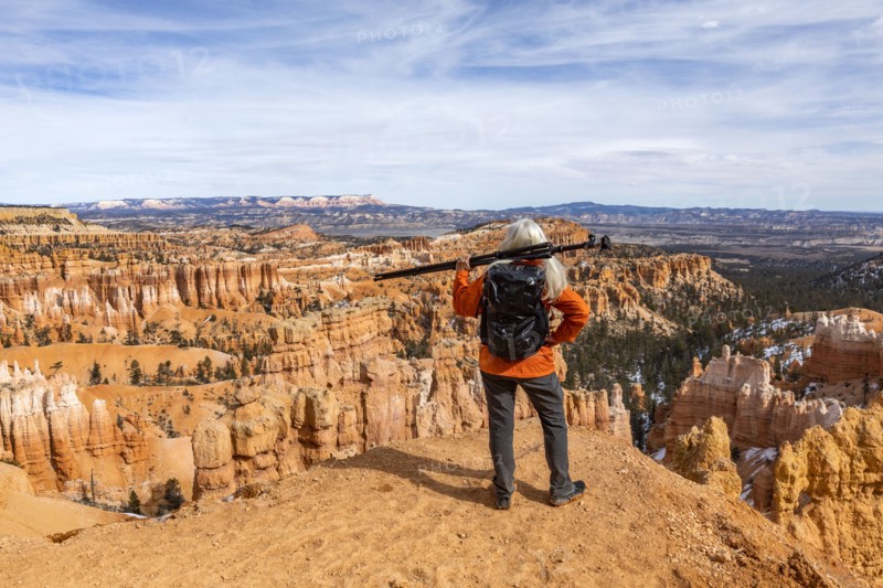 Senior female hiker