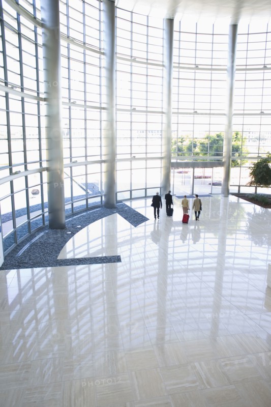 Business people in lobby