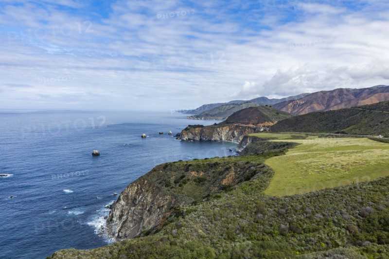 Green Big Sur coastline