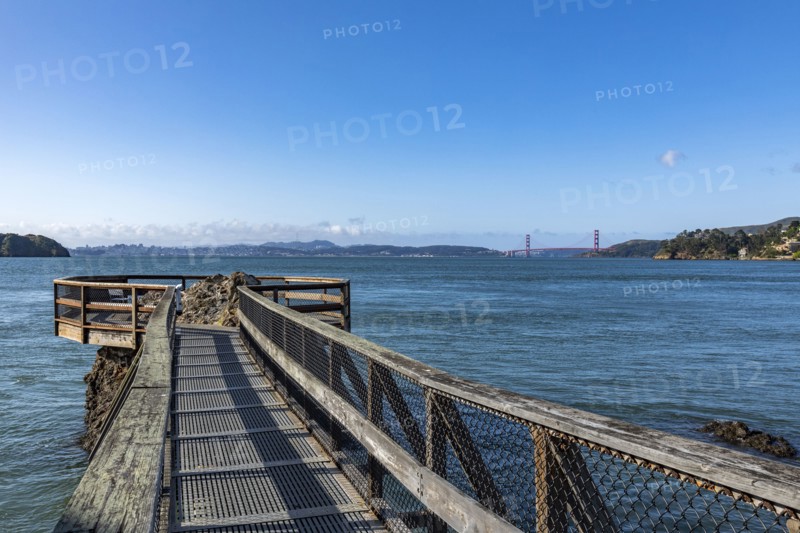 View of bay with Golden Gate Bridge in background