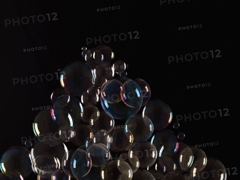 Bubbles on black background