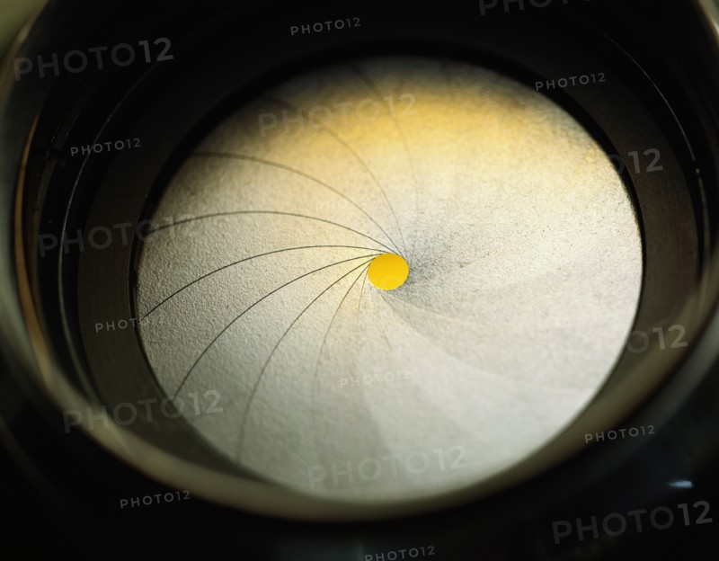 Close-up of vintage camera lens